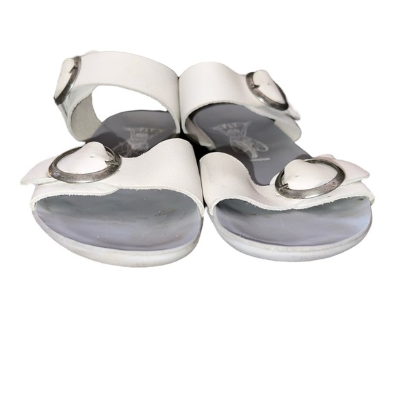 Fly London Masa Off-White Soft Leather Sandal Buckle Comfortable Support Boho - Picture 5 of 15